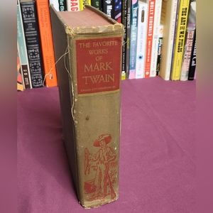 The Favorite Works of Mark Twain hardcover 1939 antique book